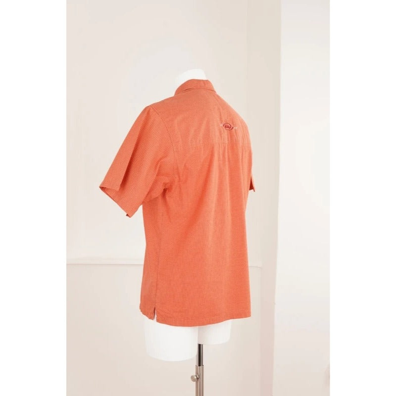 Vintage Quiksilver Camicia Uomo Cotone 100% Quadri Arancione M