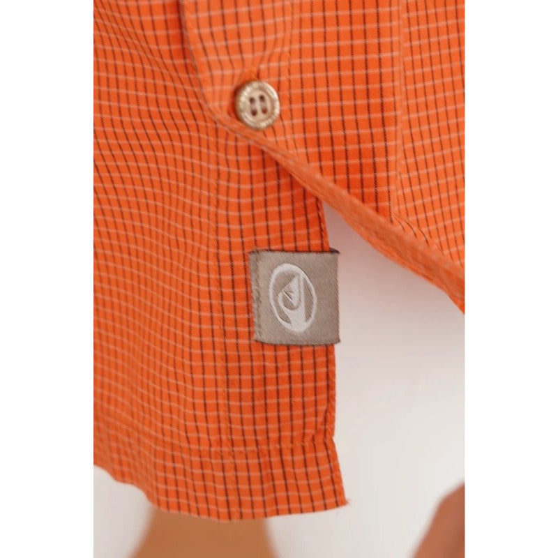 Vintage Quiksilver Camicia Uomo Cotone 100% Quadri Arancione M