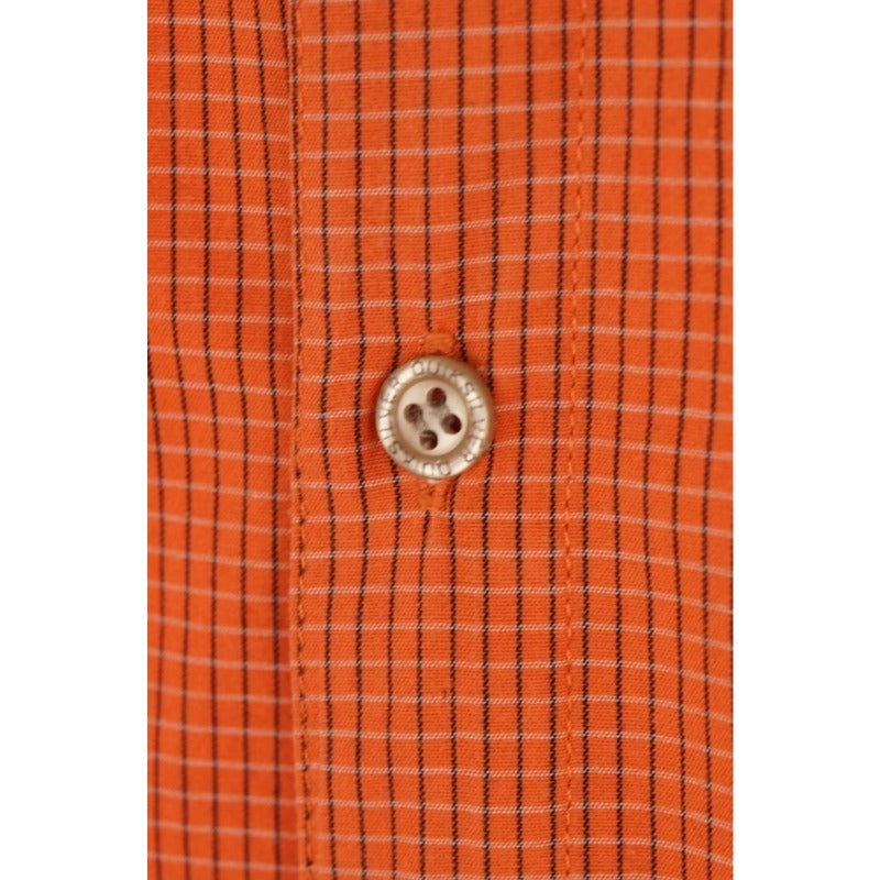 Vintage Quiksilver Camicia Uomo Cotone 100% Quadri Arancione M
