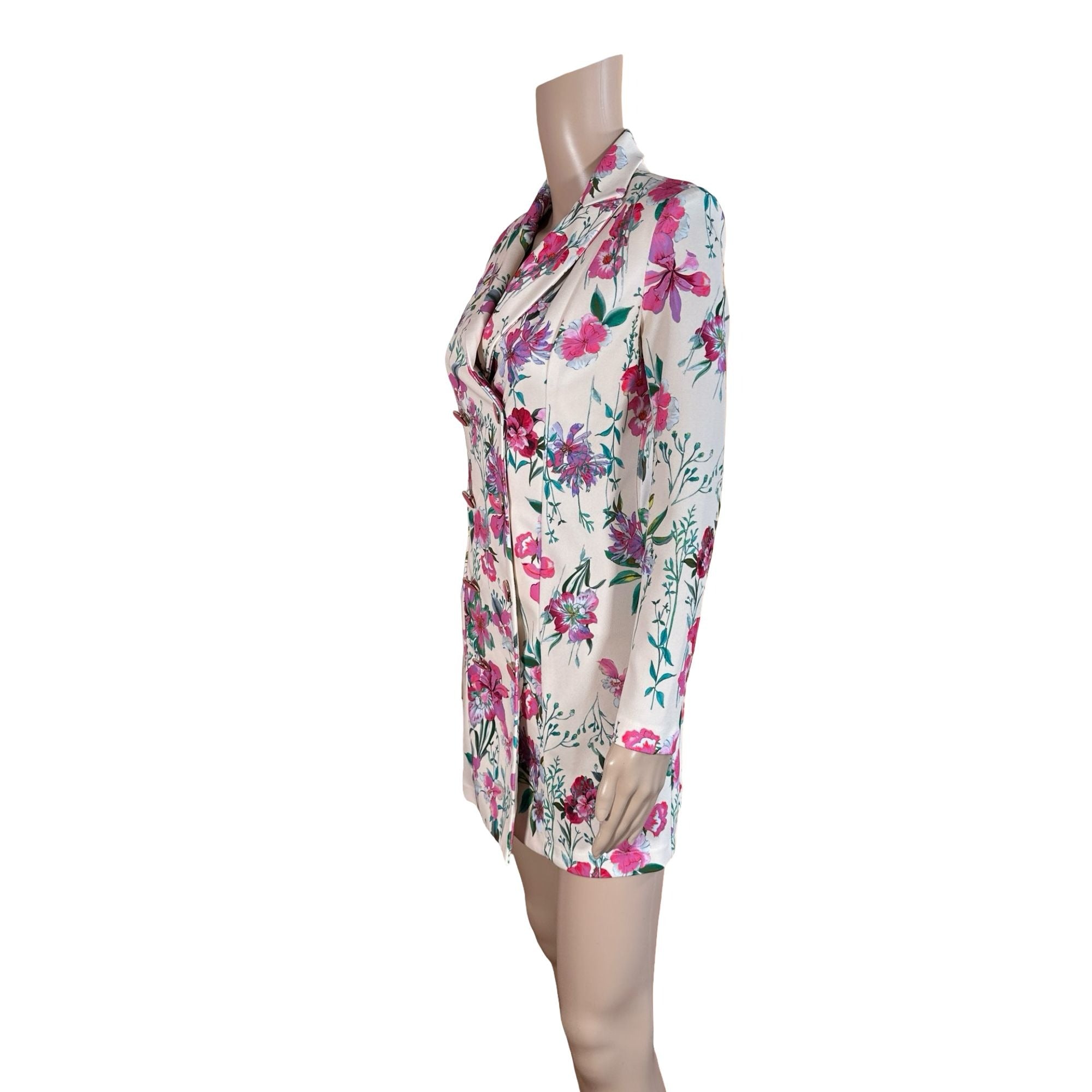 shoulders 36chest 40waist  36hips  42sleeves  56length  78blazer dress