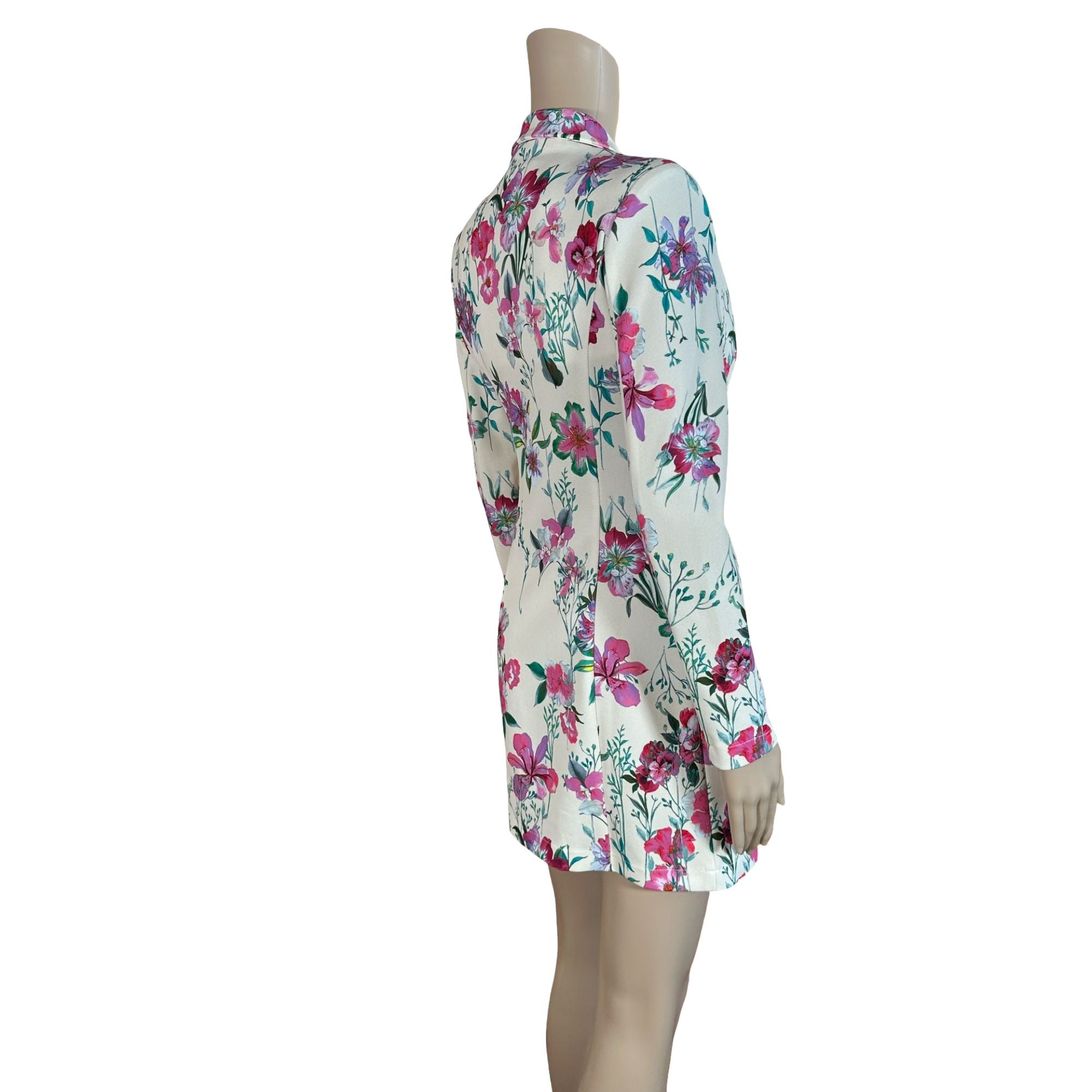 shoulders 36chest 40waist  36hips  42sleeves  56length  78blazer dress