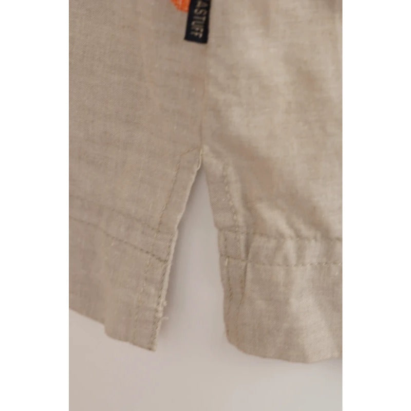 Camicia Vintage Pakka Stuff Floreale Hawaii 100% Cotone Beige M/L