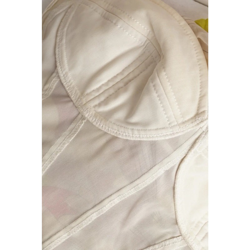 Abito vintage Atos Lombardini seta floreale con corsetto taglia M/L