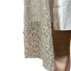 Vintage Sheer Textured Scarf in Soft Taupe | Lightweight Elegant Wrap