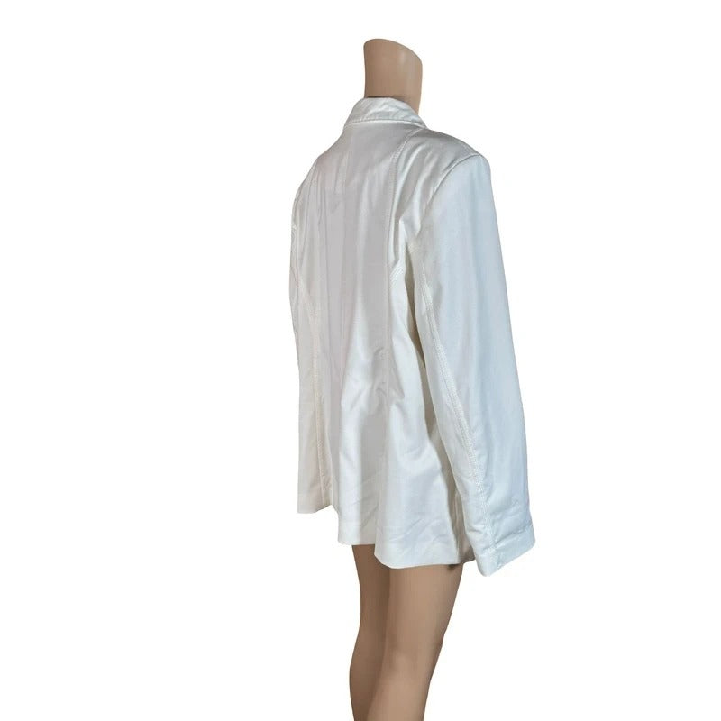 Blazer bianco Olsen oversize elegante minimal XL