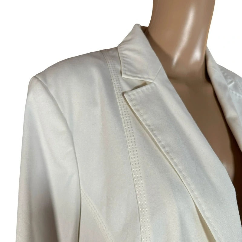 Blazer bianco Olsen oversize elegante minimal XL
