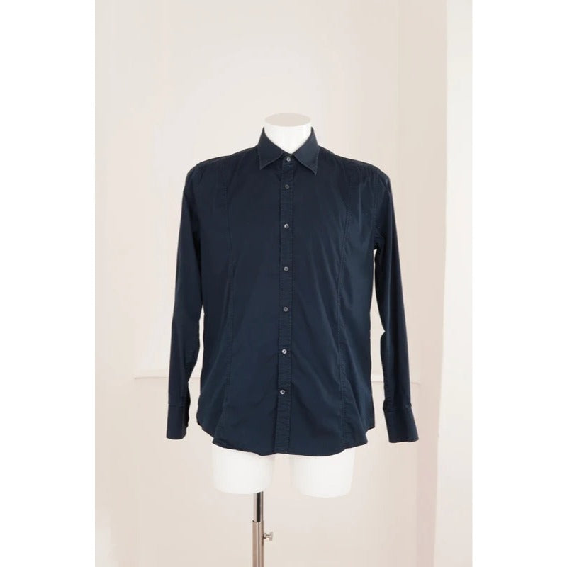 Antony Morato Camicia Uomo Blu Slim Stretch Cotone 52 XL