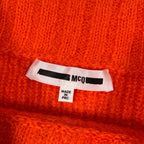 Maglione mohair  MCQ Alexander McQueen Off Shoulder Arancione Neon XS Y2K