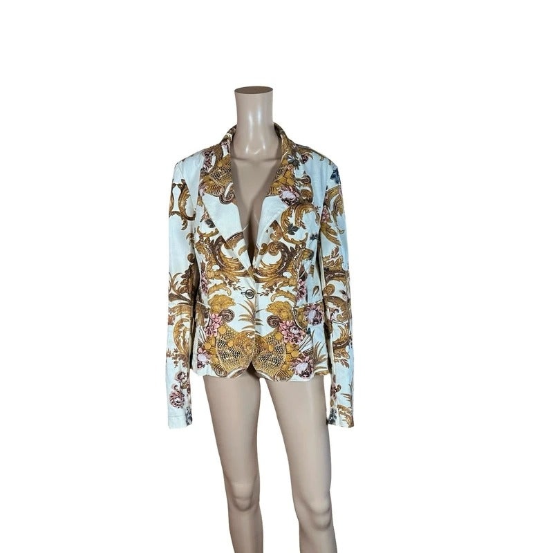Giacca blazer  Just Cavalli Roberto Cavalli fantasia barocca floreale L
