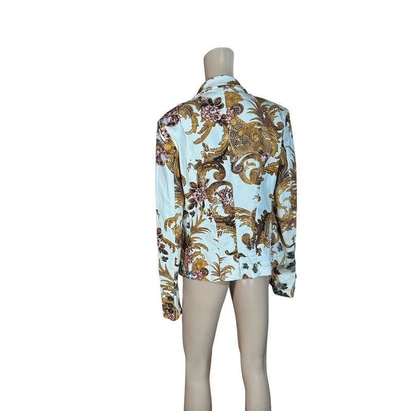 Giacca blazer  Just Cavalli Roberto Cavalli fantasia barocca floreale L