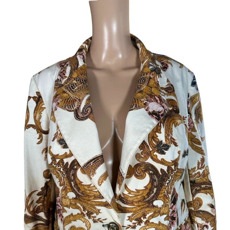 Giacca blazer  Just Cavalli Roberto Cavalli fantasia barocca floreale L