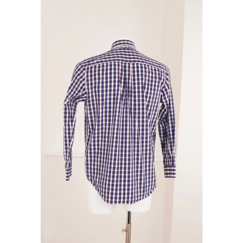 Camicia Vintage Best Company Quadri Blu Rosso Bianco Cotone Uomo S
