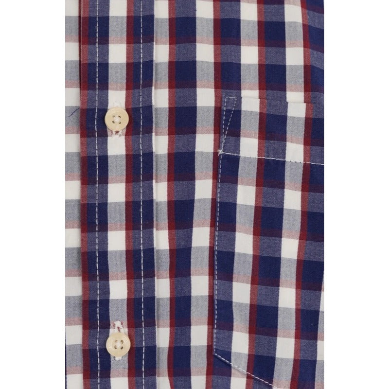 Camicia Vintage Best Company Quadri Blu Rosso Bianco Cotone Uomo S