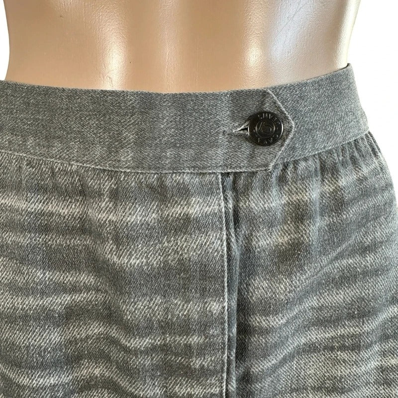 Gonna lunga vintage Roberto Cavalli Jeans grigio argento Y2K Made in Italy