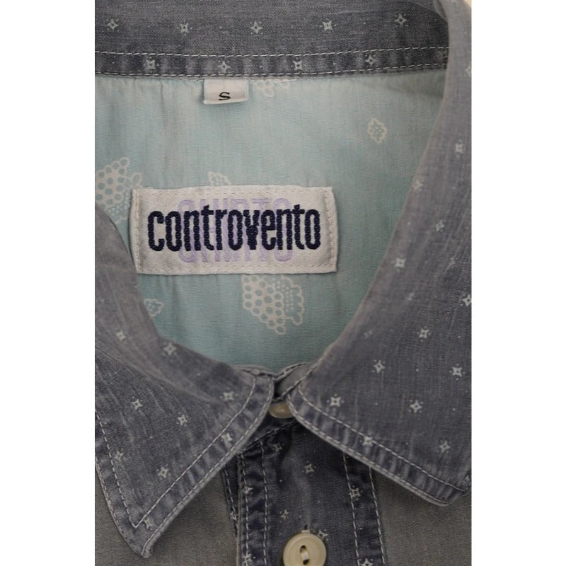 Camicia Uomo Controvento Vintage Patchwork Cotone Made Italy S M