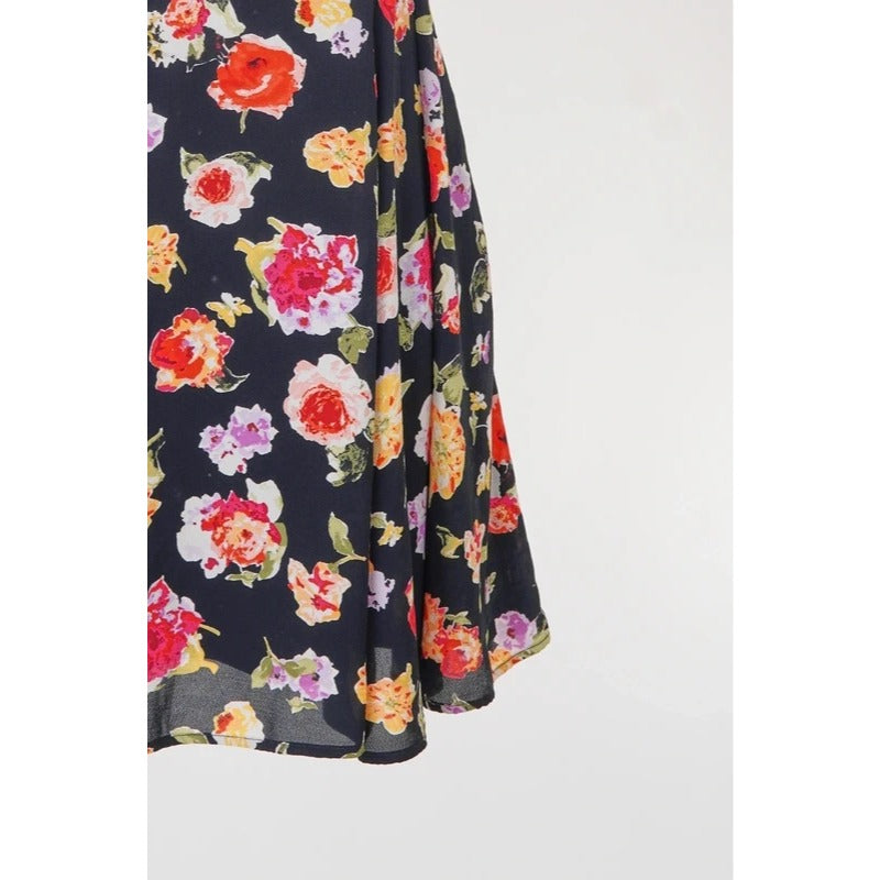 Vestito vintage floreale nero skater romantic coquette cottagecore M