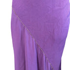 Diana Galesi Abito Lungo Viola con Perline Dorate Romantic Vintage Donna S