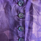 Top vintage trasparente viola con ruches taglia M