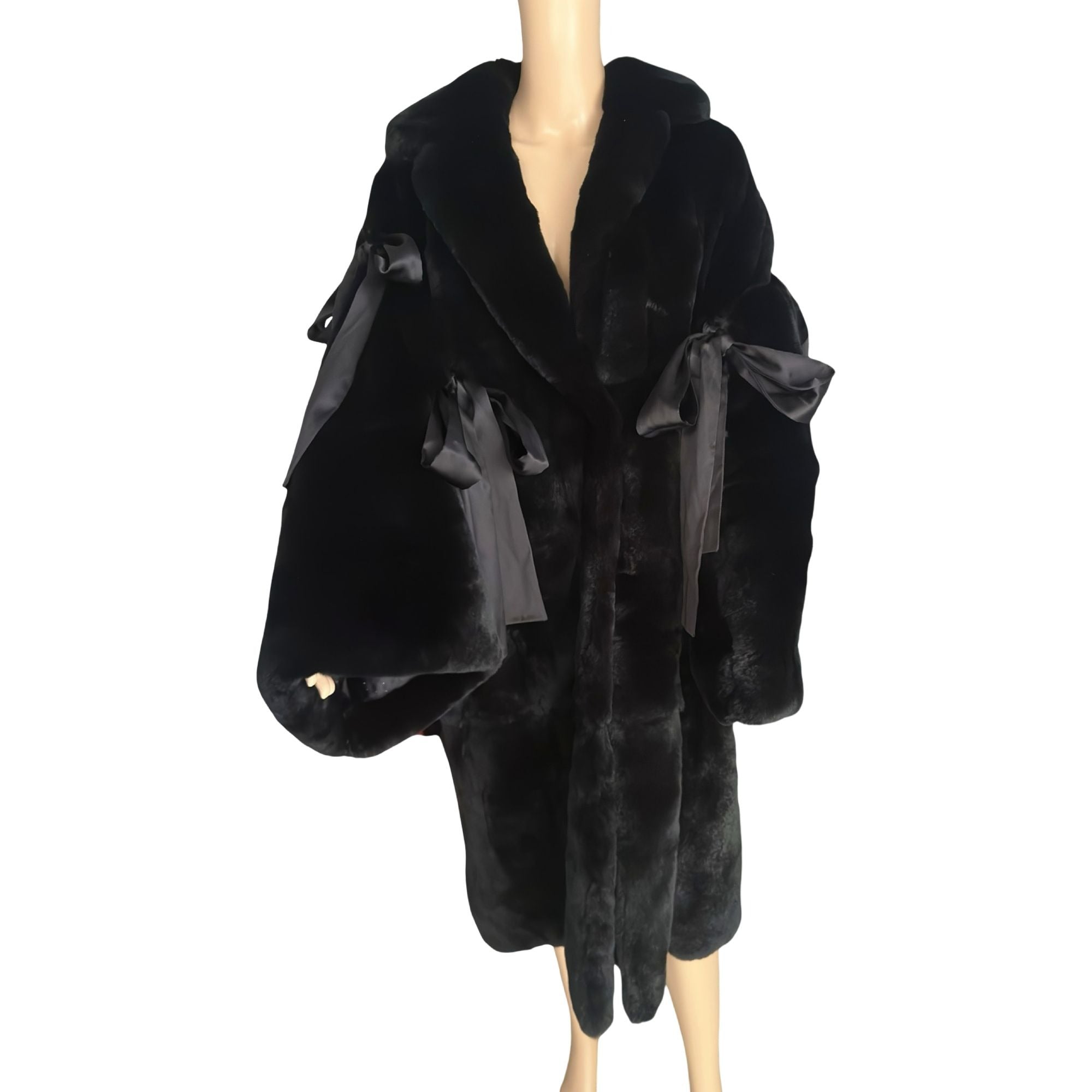 gabbana 2017 runway rabbit coat