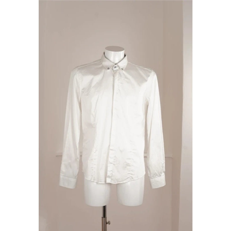 Camicia Sonny Bono bianca stretch uomo XXL
