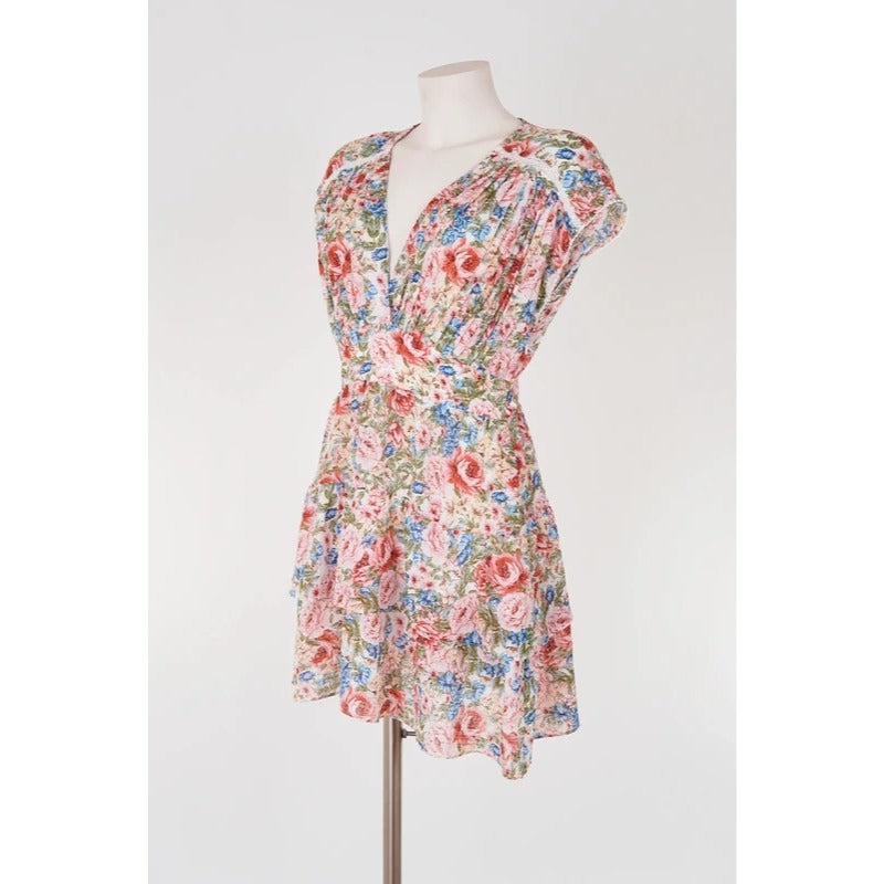 Vestito floreale Zara vintage rosa romantico cottagecore boho S/M