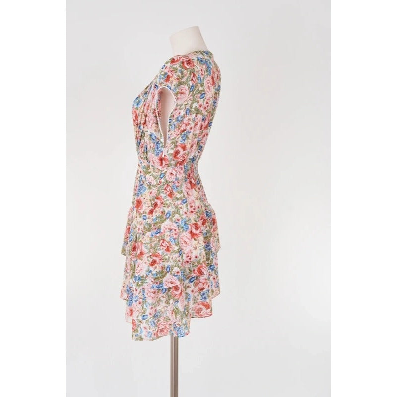 Vestito floreale Zara vintage rosa romantico cottagecore boho S/M